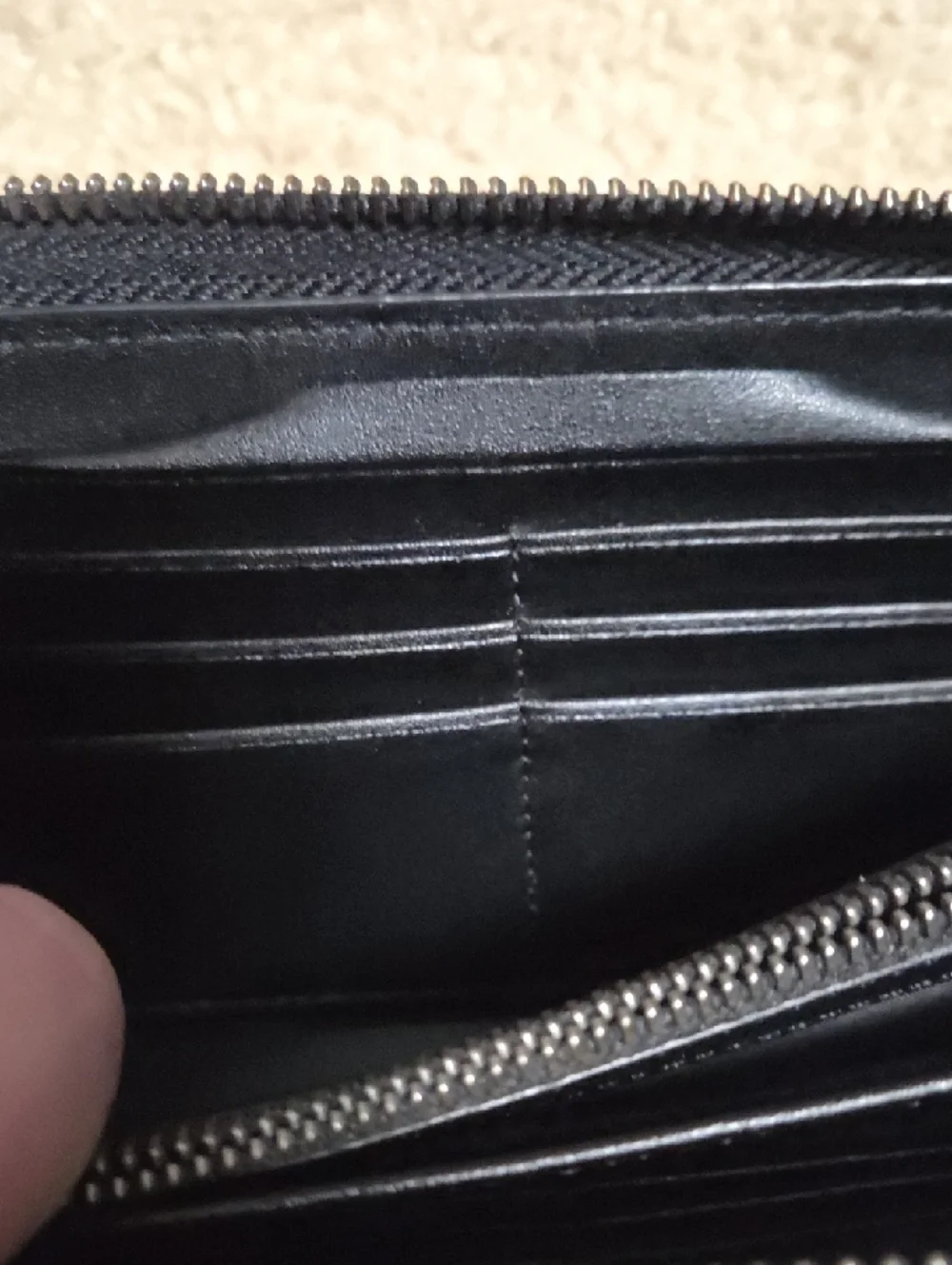Coach Black Pebbled Leather Zip Wallet - Picture 6 of 13